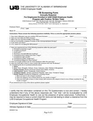 Tb Screening Form