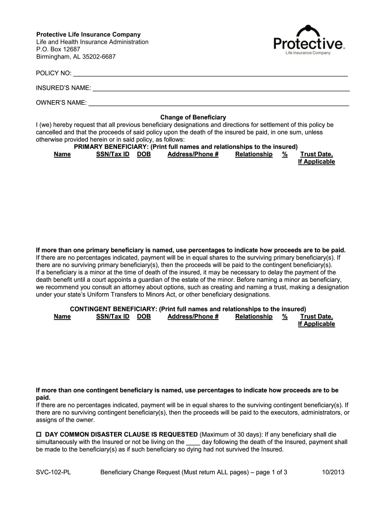 Svc 102 Pl  Form