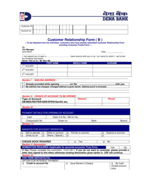 Customer Relationship Form