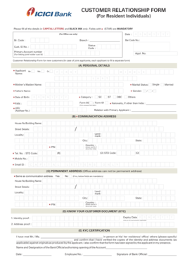 Relationship Form Filling