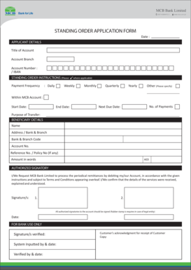 Mcb Pay Order Form