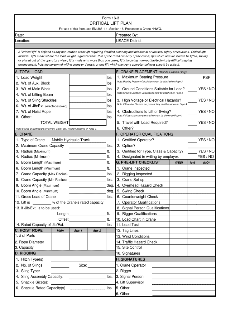  Lift Plan 2013-2024