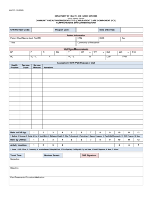 Chr Pcc Forms