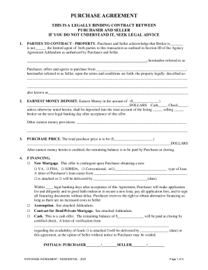 Rf401 Purchase and Sale Agreement  Form