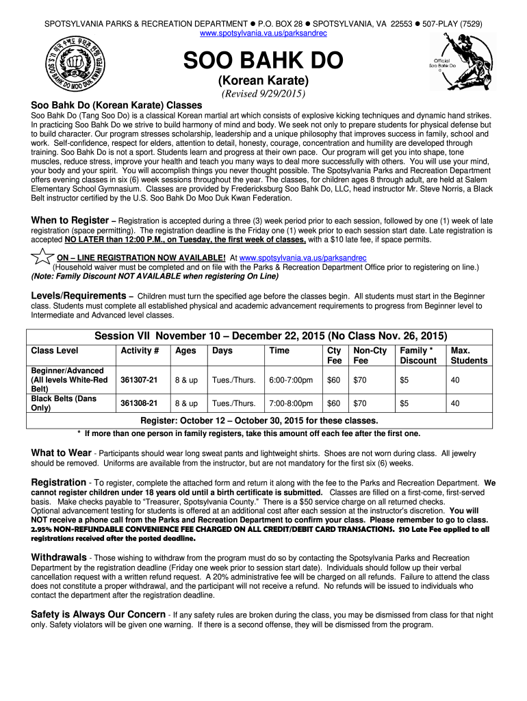  SPOTSYLVANIA PARKS &amp 2015-2024