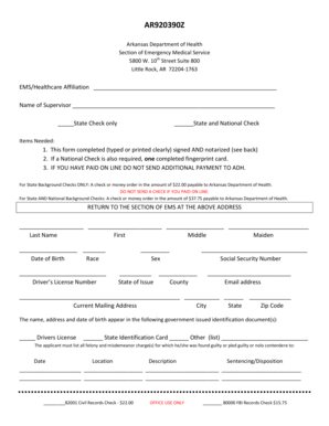 AR920390Z Arkansas Department of Health Healthy Arkansas  Form