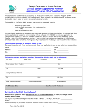 Food Stamp Application Form