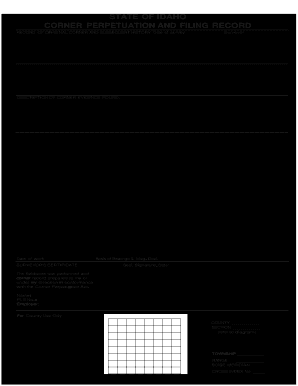 Corner Perpetuation Filing  Form