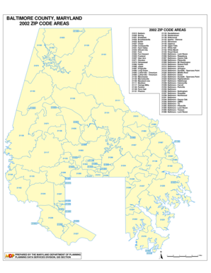 Baltimore County Zip Codes  Form