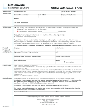 Dc 4625 Nationwide Obra  Form