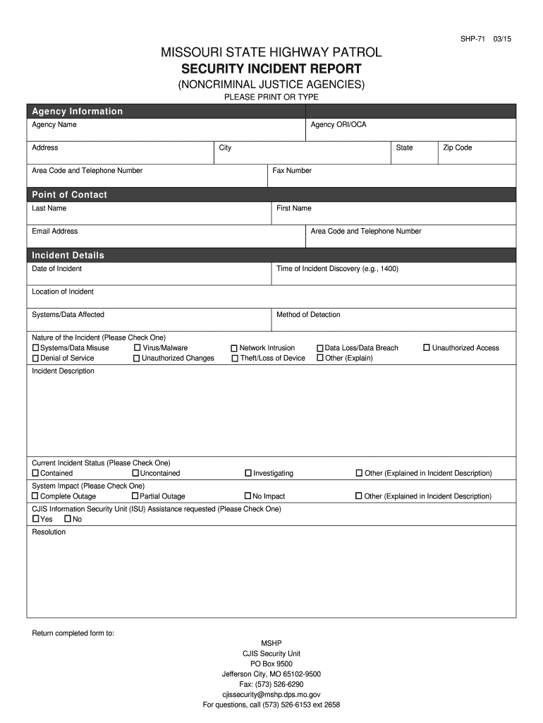 SHP 71 DOC  Form