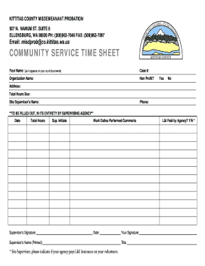 Get and Sign Kittitas County Probation  Form