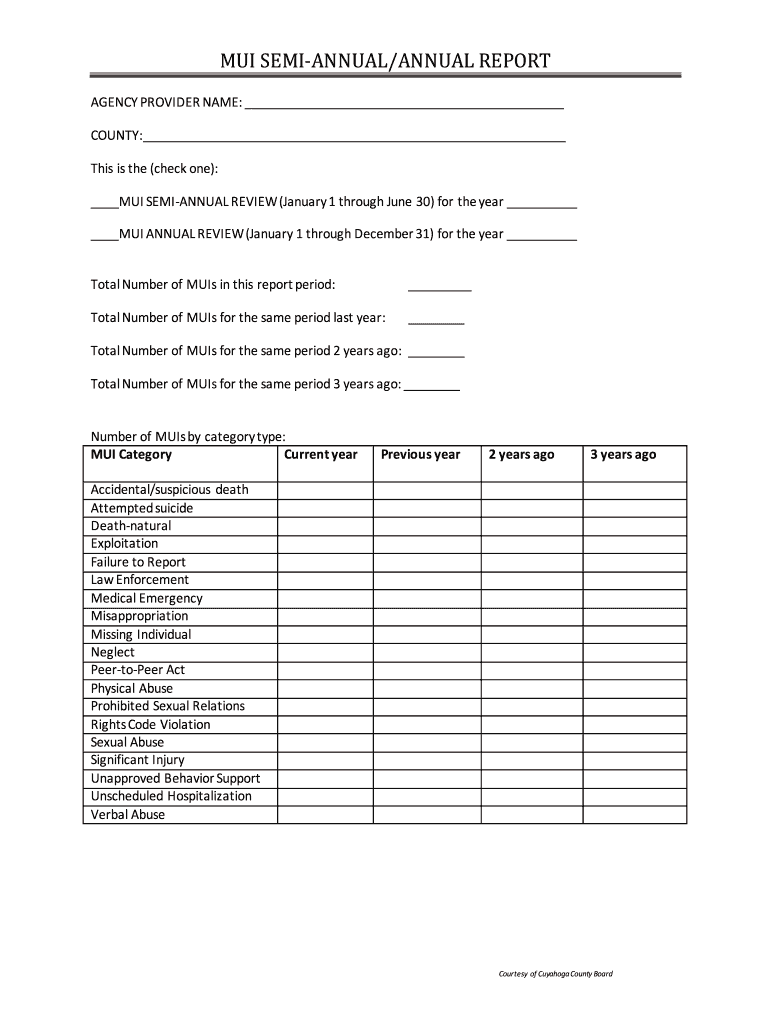 Ohio Semi Annual  Form