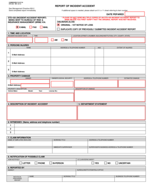  STD 430 INCIDENTACCIDENT REPORT PennDOT Home 2013