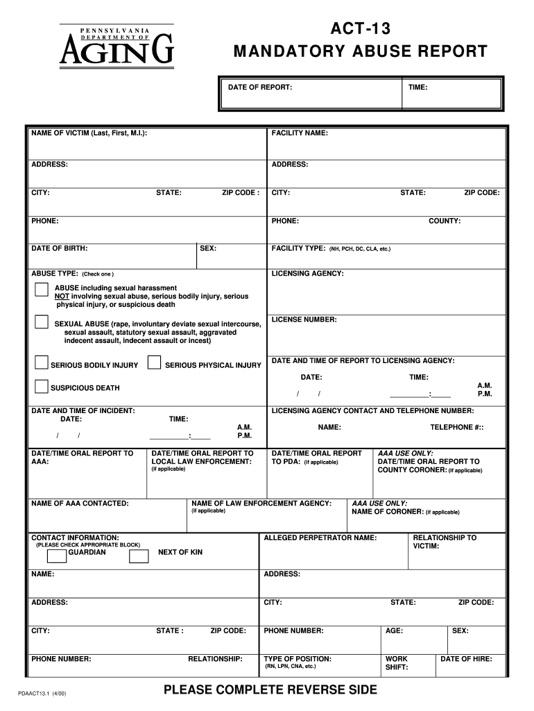 Act 13 Form