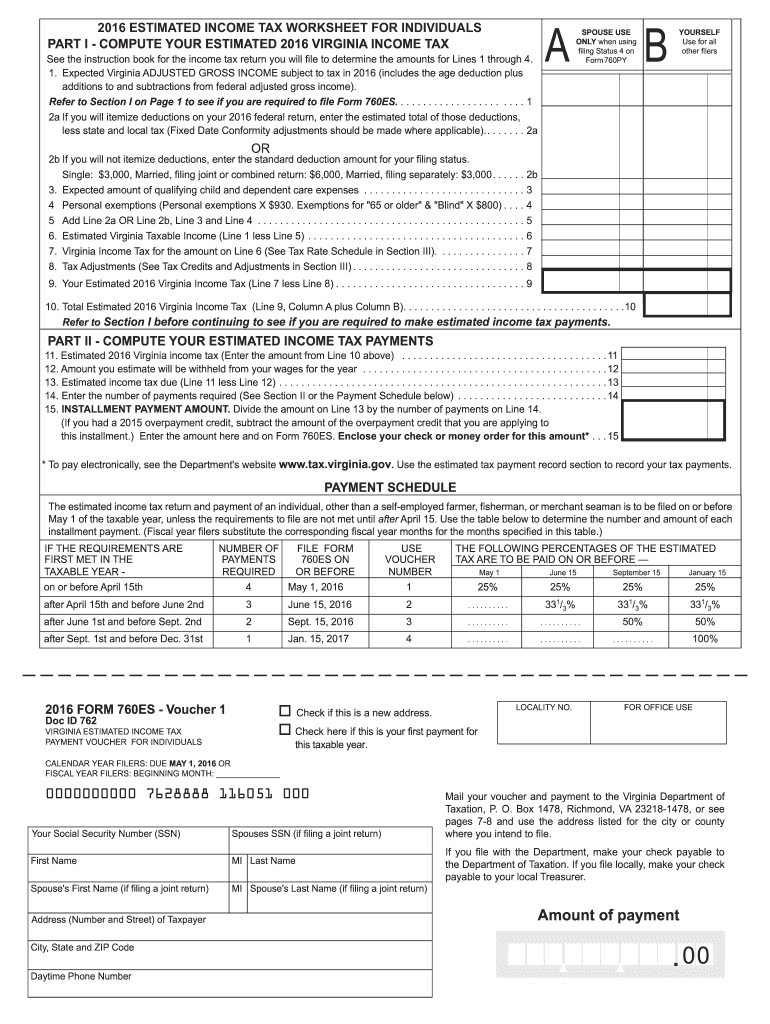  Forms & InstructionsVirginia Tax  Virginia Department of Taxation 2016