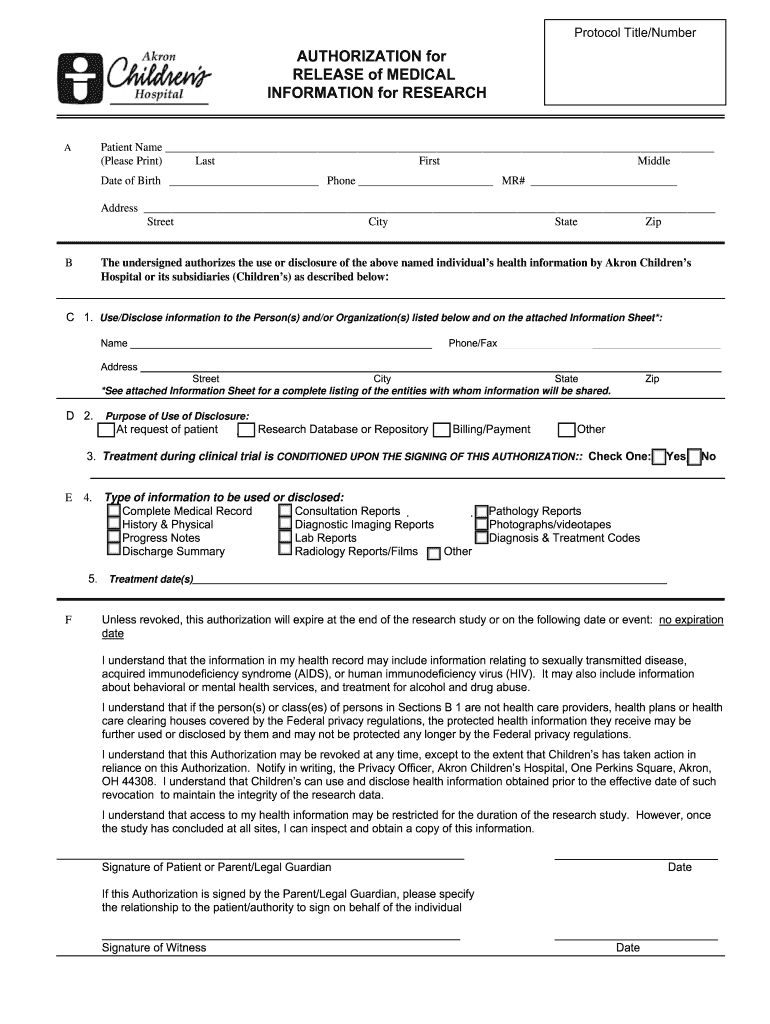 Protocol TitleNumber  Form