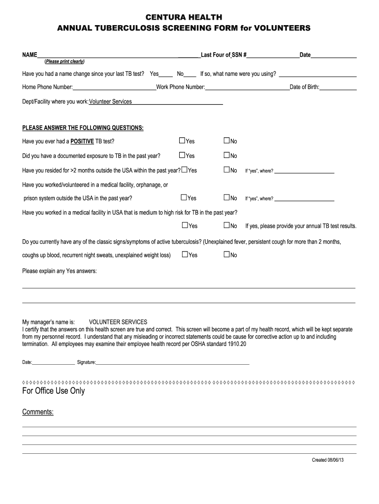 Centura I Phase Ii  Form