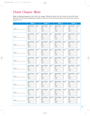  Drain Output Sheet Brigham and Womens Hospital Brighamandwomens 2005-2024