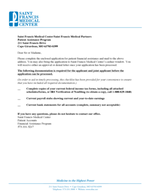 Sfmc Hospital  Form