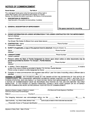  NOTICE of COMMENCEMENT Scgovnet 2015-2024