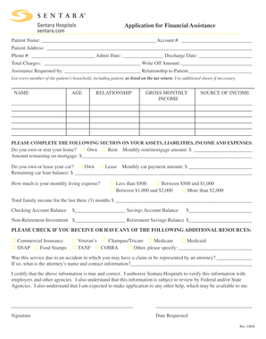 Sentara Discharge Papers  Form