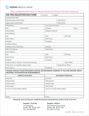 Pre Registration Form