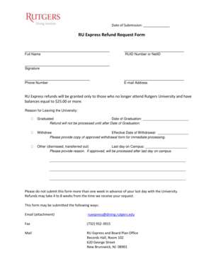 Ru Express  Form