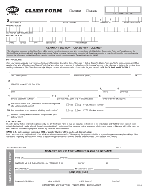  Ohio Lottery Tax Form 2014-2024