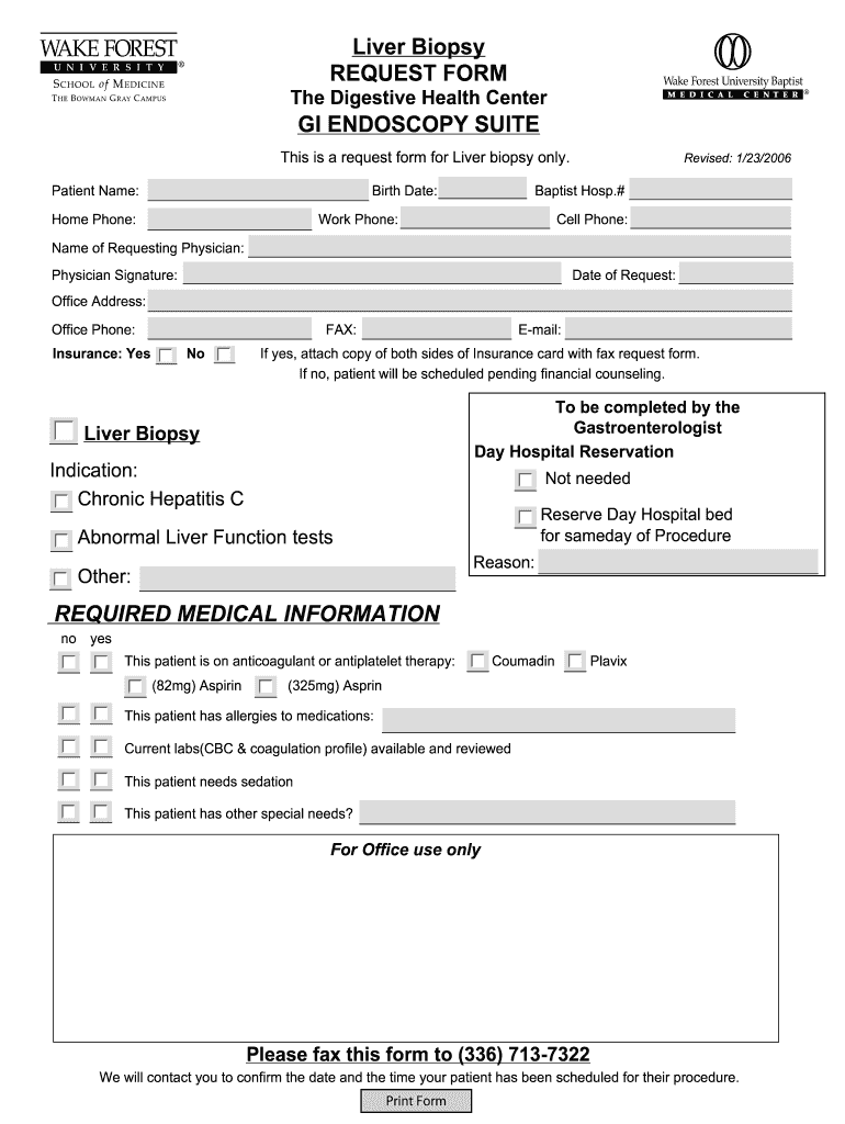 Biopsy Request Form