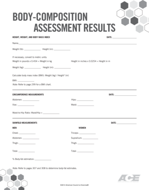 Body Composition Analysis Form PDF