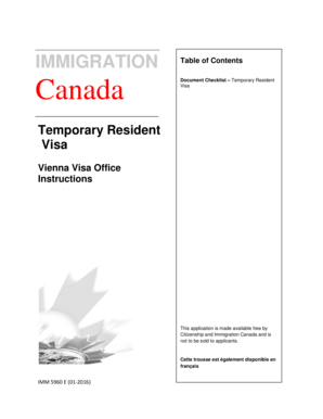  IMM 5960 E Temporary Resident Visa Immigration, Refugees and 2016