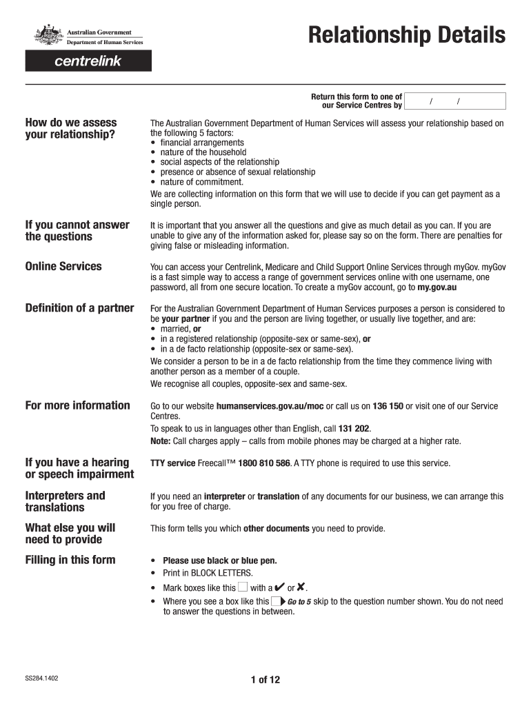 Fill Out the Ss284 Form Online