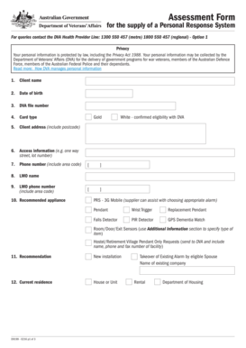  D9199 Assessment Form for the Supply of a Personal Dva Gov 2020