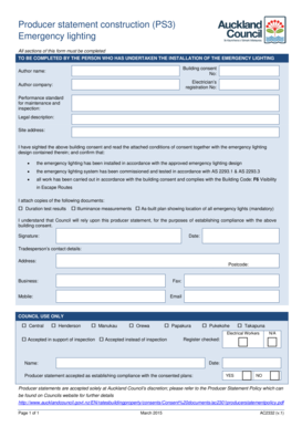 Ps3 Emergency Lighting  Form