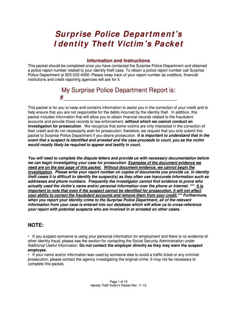 Victims Packet  Form