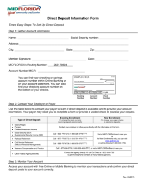  Midflorida Direct Deposit Form 2015