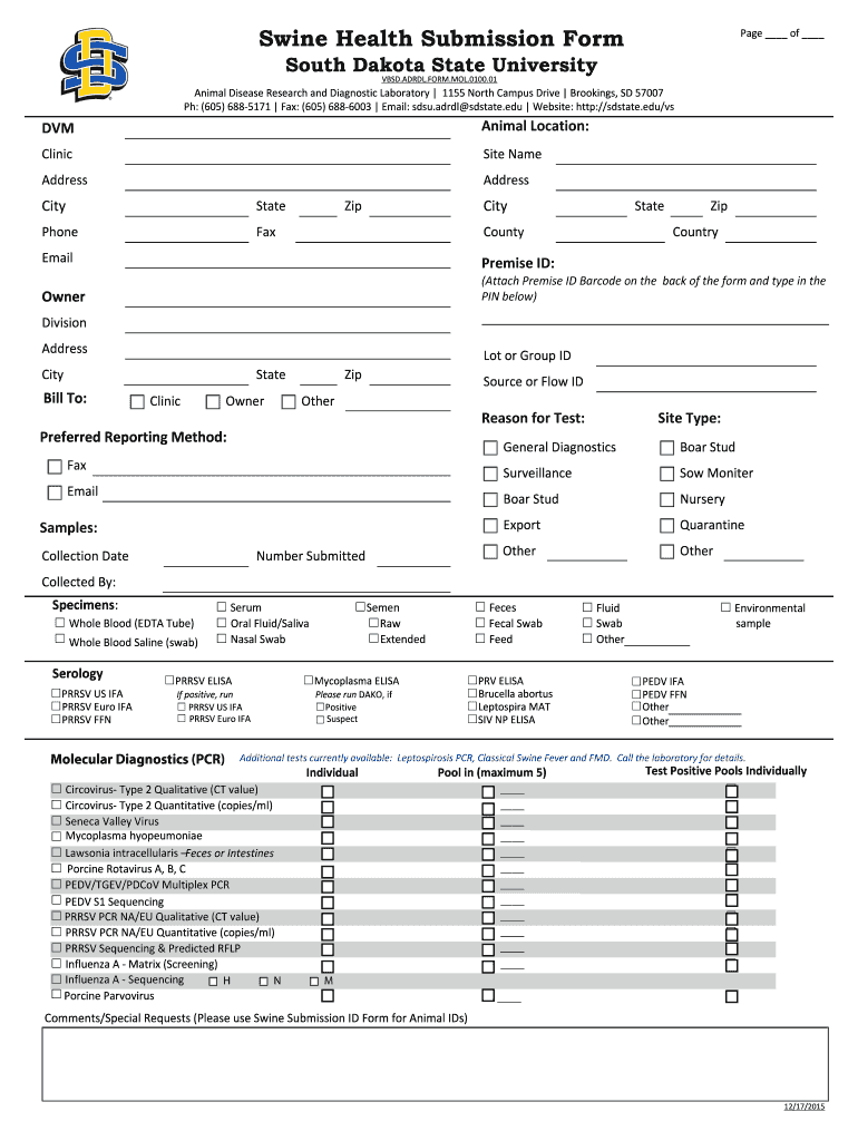  Minn Dept of Health Submission Forms 2015-2023