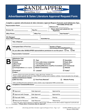 Marketing Approval Form