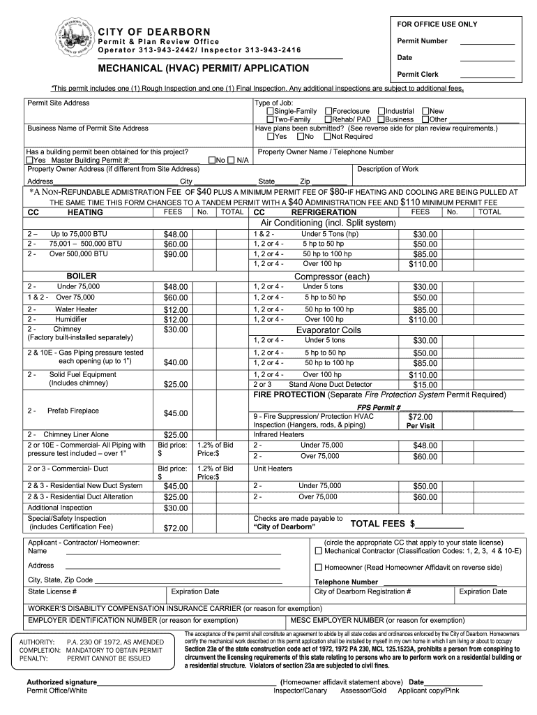 Dearborn Form