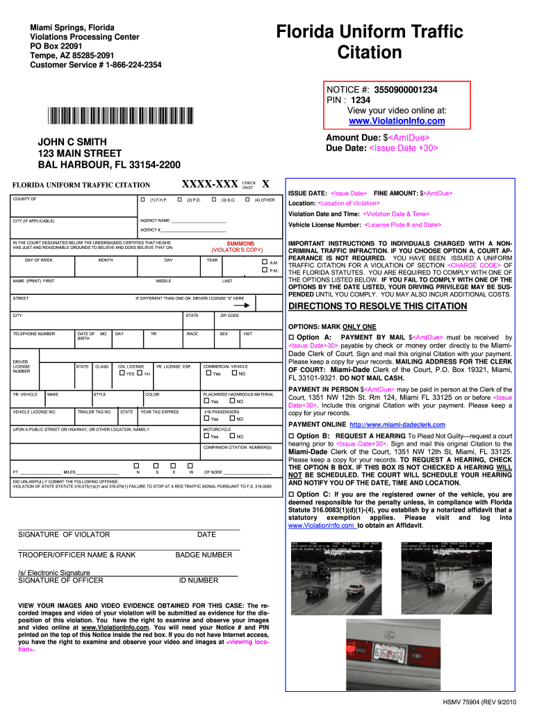 find citation number by license plate