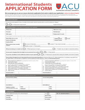 Acu Application Form PDF
