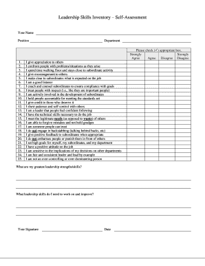 Leadership Skills Inventory  Form