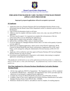 Mount Laurel Ori Number  Form