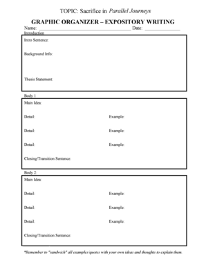 Expository Writing Graphic Organizer PDF  Form