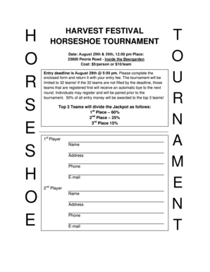 HORSESHOE Entry Form Rules