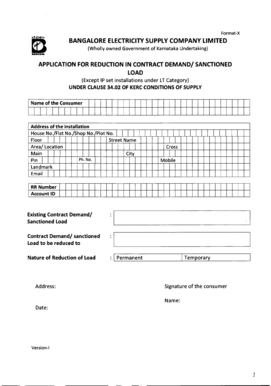 How to Increase Sanctioned Load in Bescom  Form