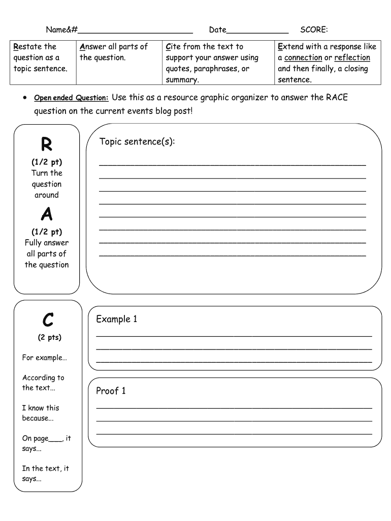Use This as a Resource Graphic Organizer to Answer the  Form
