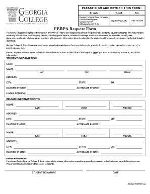 Ferpa Request Form