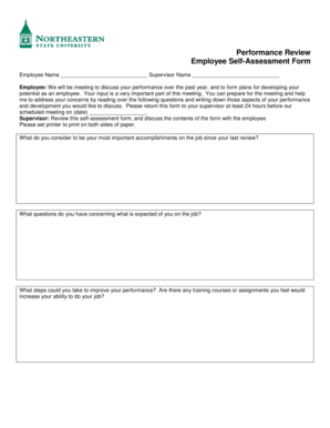 Employee Self Assessment Form